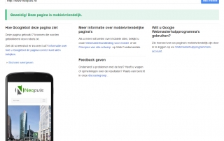 Google Mobielvriendelijk test Neopuls